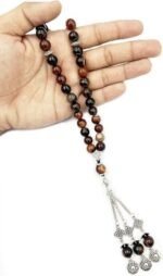 Islamic Prayer Beads Tasbih Natural Agate Stone Misbaha Rosary - Image 3