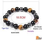 Certified Natural Triple Proection Stone Beads Bracelet - Image 4