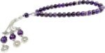Beads Amethyst Tasbih, Natural Stone Islamic Prayer Misbaha Rosary - Image 2