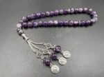 Beads Amethyst Tasbih, Natural Stone Islamic Prayer Misbaha Rosary - Image 9
