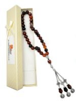 Islamic Prayer Beads Tasbih Natural Agate Stone Misbaha Rosary - Image 5