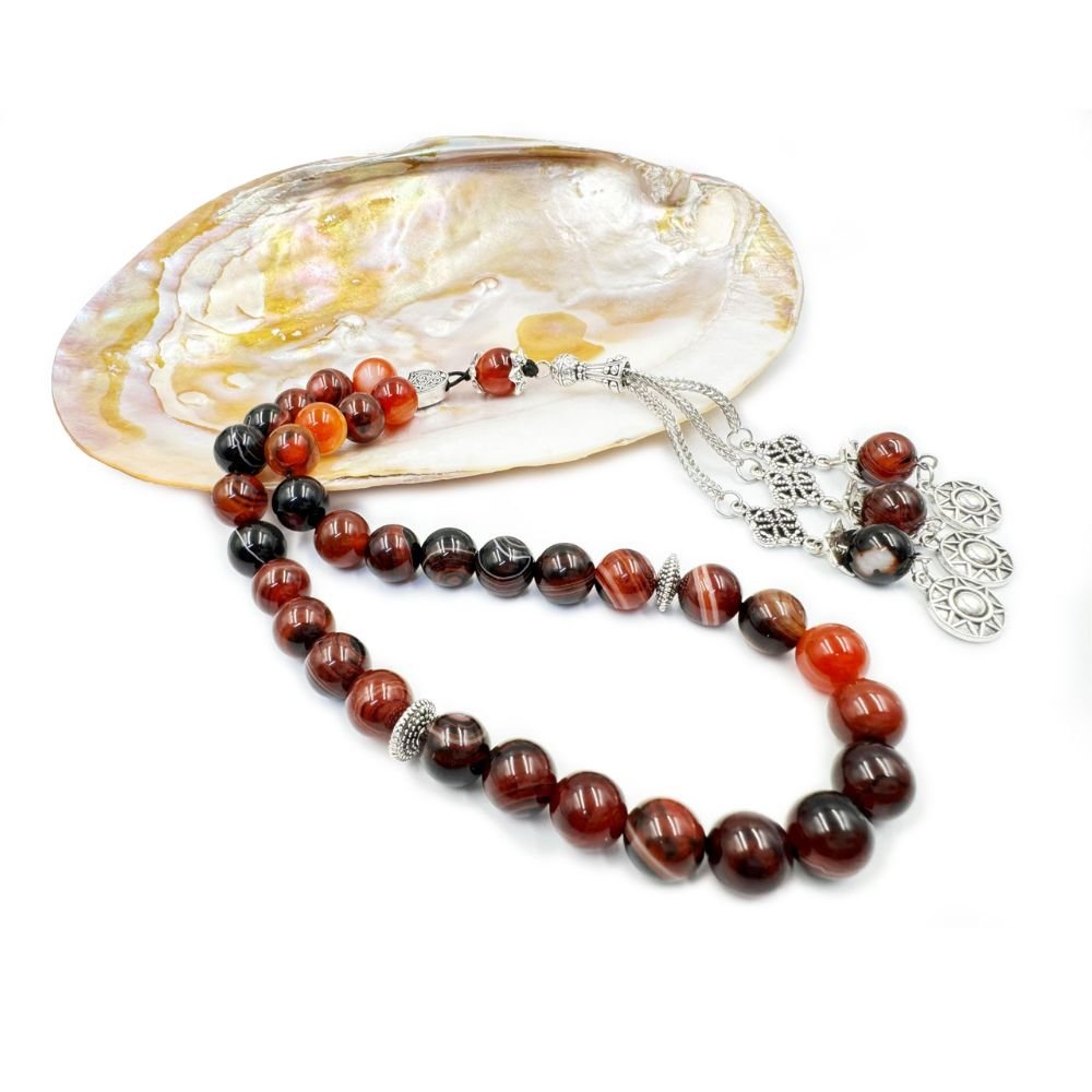 Dream Stripe Agate 10 mm Beads Tasbeeh Misbaha Rosary Dream Stripe Agate 10 mm Beads Tasbeeh Misbaha Rosary