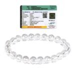 REBUY Clear Quartz Diamond Cut Sphatik Bracelet Faceted Beads 8 mm