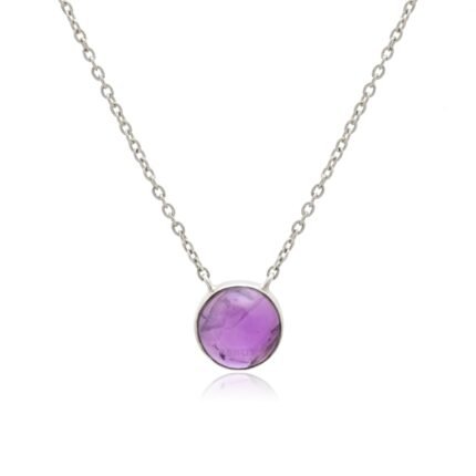 Amethyst Chain Pendant 925 Necklace
