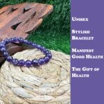 Natural Amethyst Beads Diamond Cut Bracelet - Image 7