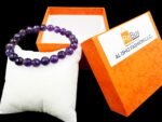 Natural Amethyst Beads Diamond Cut Bracelet - Image 6