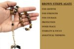 Banded Agate Tasbih Prayer Beads | Natural Stone 33 Beads | Misbaha Tasbeeh Rosary for For Peaceful Meditation, Serenity and Spiritual Connection - Image 3