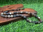 REBUY Natural Brown Stone Stripe Agate Prayer Rosary Beads | Natural Gemstone Handcrafted Agate Tasbeeh for Meditation & Prayer | Ideal Gift for Muslims | 33 Round Beads Tasbeeh, Pack Of 1 - Image 5