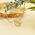 REBUY 925 Silver Chain with Natural Citrine Silver Pendant Necklace for Women & Girls (Copy) - Image 2
