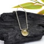 REBUY 925 Silver Chain with Natural Citrine Silver Pendant Necklace for Women & Girls (Copy) - Image 3