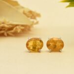 REBUY Silver Gemstone Earrings Crystal Healing Stone Jewelry Earrings for Girls& Women - Image 3