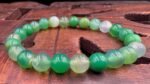Natural Green Stripe Agate Hakik Beads Bracelet - Image 3