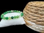 Natural Green Stripe Agate Hakik Beads Bracelet - Image 4