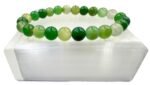 Natural Green Stripe Agate Hakik Beads Bracelet - Image 7