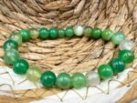 Natural Green Stripe Agate Hakik Beads Bracelet - Image 9