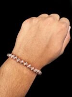 Natural Electroplated Lava Stone Beads Bracelet - Image 6