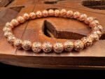 Natural Electroplated Lava Stone Beads Bracelet - Image 2