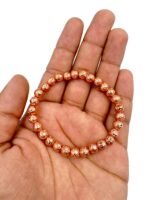 Natural Electroplated Lava Stone Beads Bracelet - Image 7