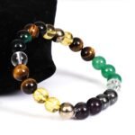 Lab Certified Money Magnet Multi Stone Beads Bracelet 8 mm - Image 3