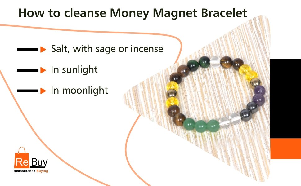 REBUY Money Magnet Wealth Bracelet for abundance and prosperity healing crystal bracelet