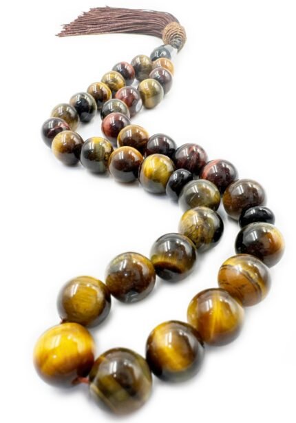 Multi Tiger Eye 33 Beads Tasbeeh, Bead Size 10 mm