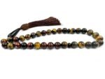 Natural Multi Tiger Eye Stone Islamic Tasbih Prayer Rosary Beads | Handcrafted Multi Tiger Eye Beads Tasbeeh for Meditation & Prayer | Ideal Gift for Muslims | 33 Beads Tasbeeh - Image 5