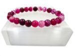 Natural Pink Stripe Agate Hakik Stone Beads Bracele - Image 6