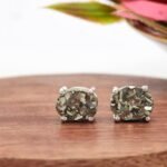 REBUY Silver Gemstone Earrings Crystal Healing Stone Jewelry Earrings for Girls & Women - Image 3