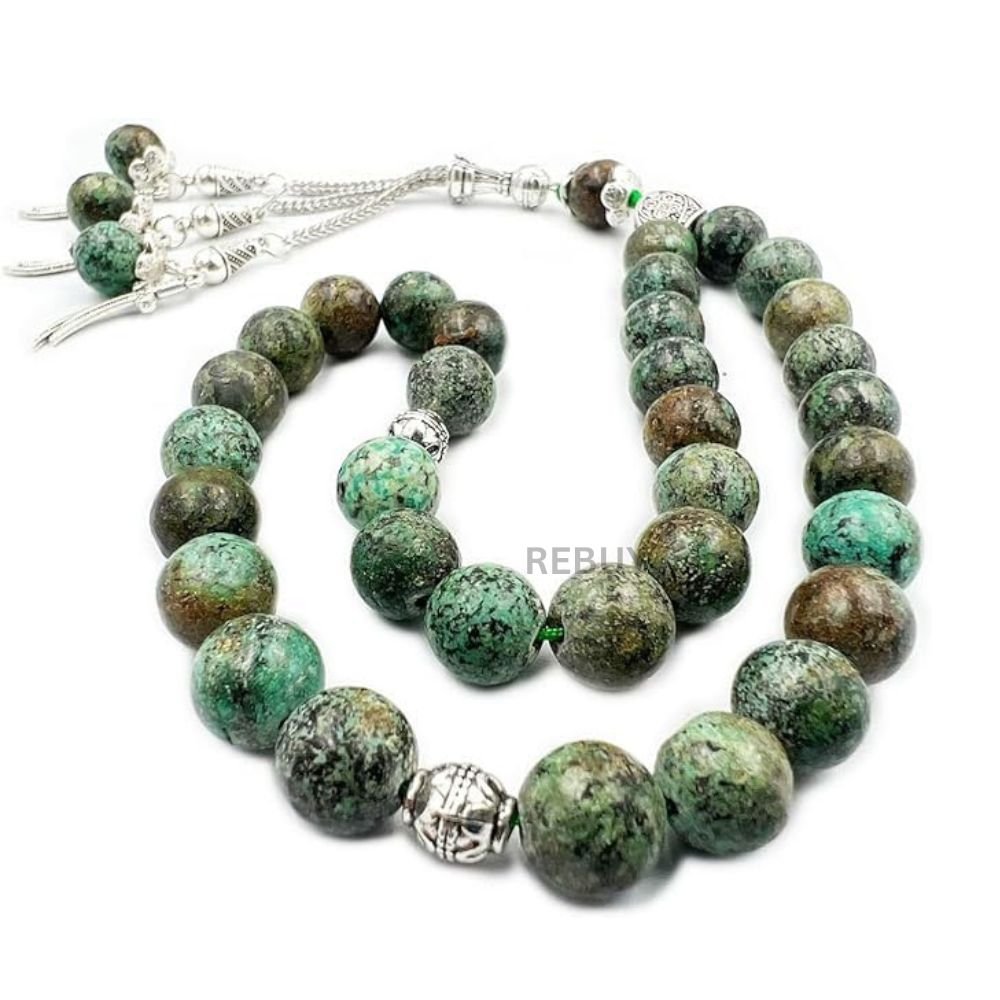 REBUY (3) REBUY African Turquoise Firoza 33 Beads Tasbeeh