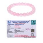 REBUY Natural Rose Quartz Stone Beads Bracelet 8 mm Healing Crystal Jewelry