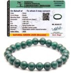 REBUY Natural Green Jade Beads Bracelet 8 mm Healing Crystal Bracelet