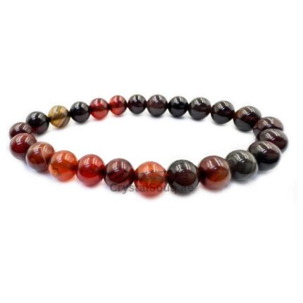 REBUY Dream Agate - Aqeeq Bracelet 8 mm Beads Healing Crystal Bracelet
