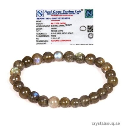 Lab Certified Labradorite Beads Bracelet
