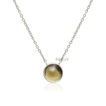 925 Citrine Silver Chain Pendant Necklace