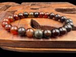 Natural Dream Stripe Agate Hakik Beads Bracelet - Image 6