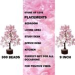 Handcrafted Rose Quartz Tree Crystal Gemstone Tree Chakra Healing Stone Tree, Size 9 Inches - Image 5