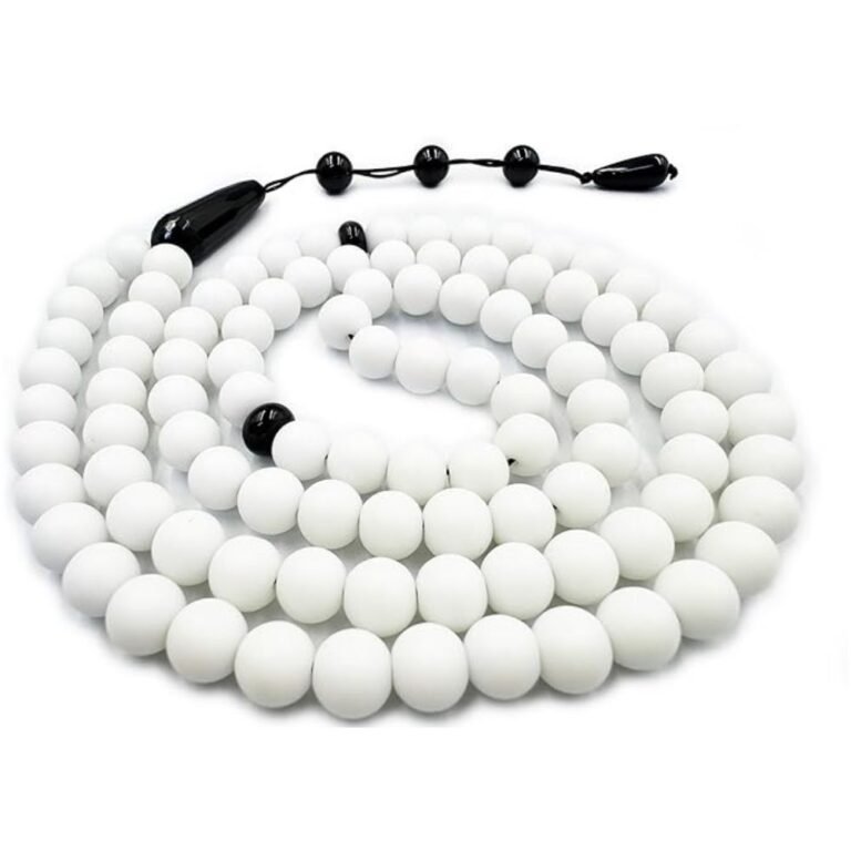 White Agate 99 Beads Tasbeeh