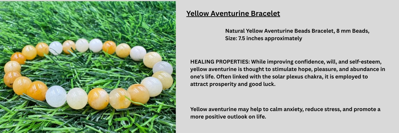 REBUY Natural Healing Crystal Bracelet 8 mm Beads