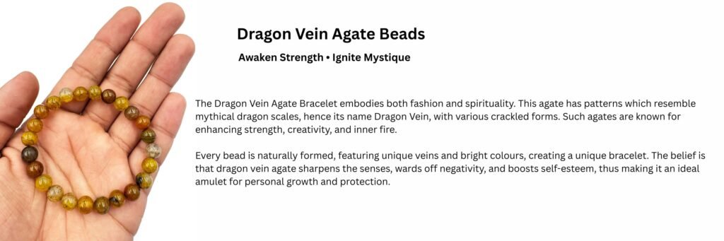 REBUY Natural Dragon vein agate aqeeq beads bracelet healing crystal jewelry