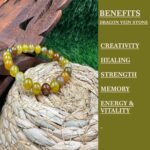 Natural Dragon Vein Agate Beads Bracelet - Image 2