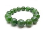 Natural Green Jade Stone 10 mm Beads Bracelet - Image 2