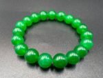Natural Green Jade Stone 10 mm Beads Bracelet - Image 5