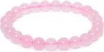 Natural Rose Quartz Beads Bracelet 8 mm Size Healing Crystal Jewelry