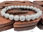 Natural Silver Plated Lava Stone Beads Bracelet - Image 8