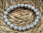 Natural Silver Plated Lava Stone Beads Bracelet - Image 9