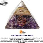 Orgonite Pyramid for Reiki Healing/Vastu Fengshui/Meditation/Yoga/Home & Office Decor Gift/Aura Cleansing 45-50 mm (Amethyst Orgonite Pyramid) - Image 4