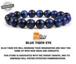 Lab Certified Natural Blue Tiger Eye Beads Bracelet - Image 3