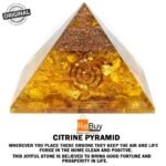 REBUY Citrine Orgone Pyramid Reiki Healig Crystal