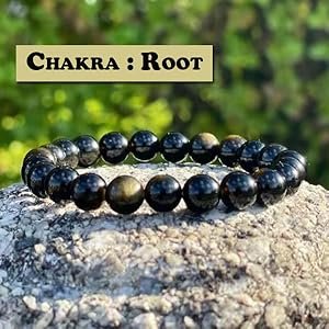 REBUY Natural Golden Obsidian Beads Bracelet 8 mm Reiki Healing Crystal Jewelry