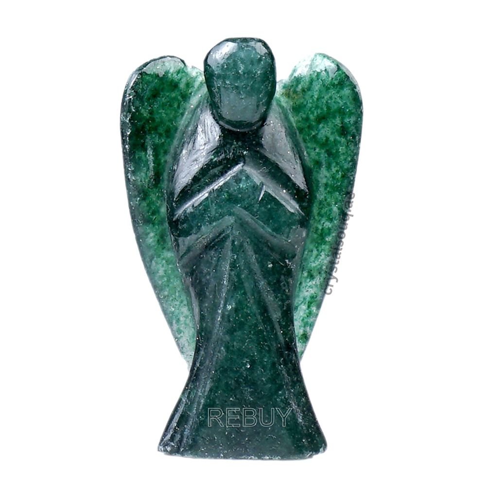 REBUY Natural Green Jade Angel Reiki Healing Crystal REBUY Natural Green Jade Angel Reiki Healing Crystal